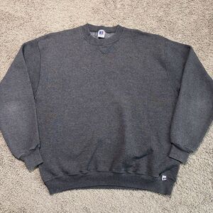 Vintage Russell Athletic Crewneck Sweatshirt Dark Grey Mens XL Made In USA 90s
